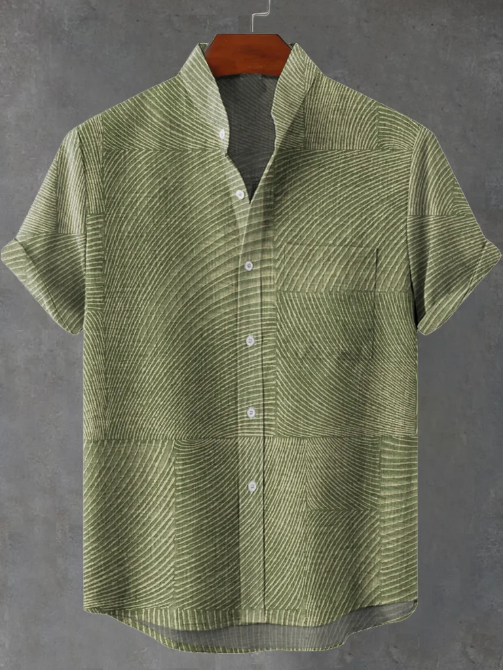Rhett Green Abstract Geometric Wave Wallpaper Art Print Casual Shirt