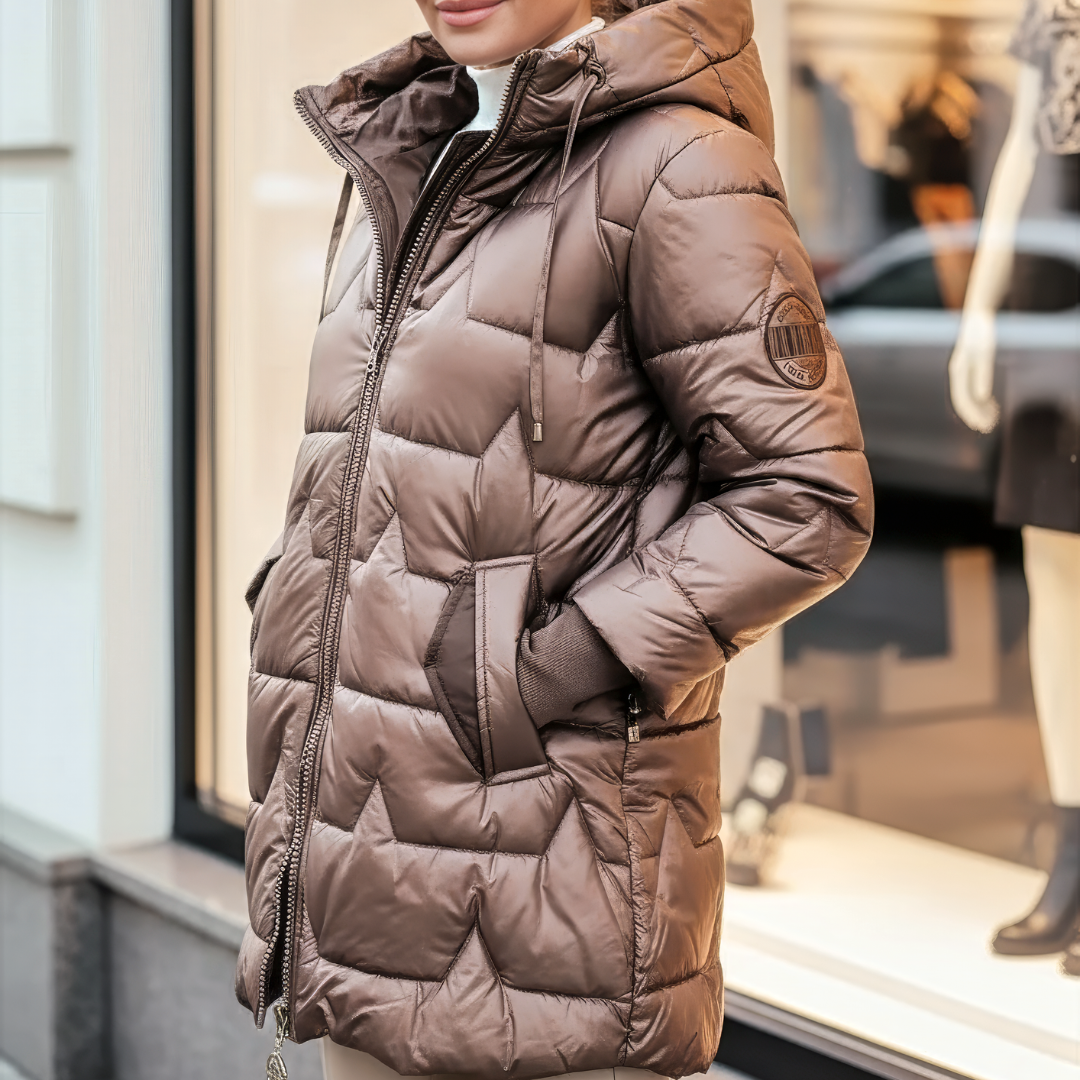 Marisska | Elegant vinterfrakke med hætte