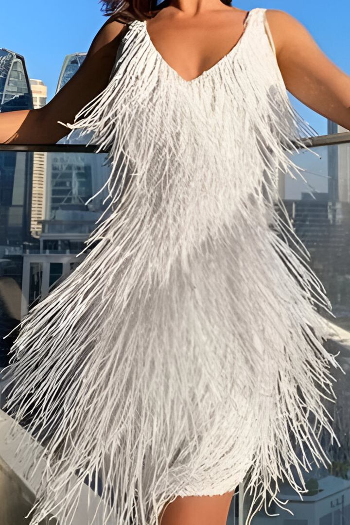 Neli™ | Chique Sprankelende Kwastjesjurk