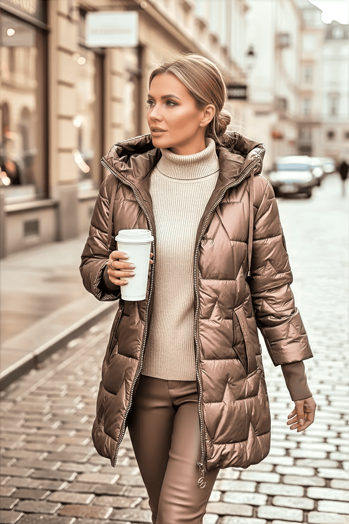 Marisska | Elegant vinterfrakke med hætte