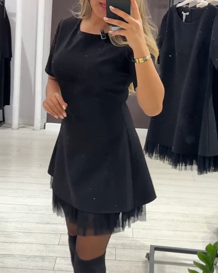 Liva | Kort Kjole med Tyl