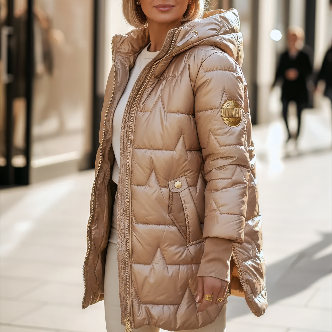 Marisska | Elegant vinterfrakke med hætte