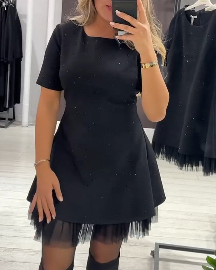 Liva | Kort Kjole med Tyl