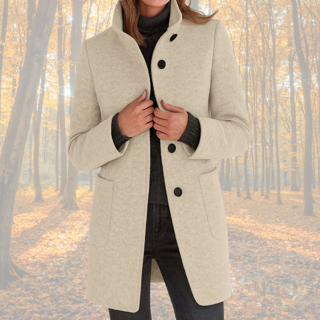 Marzena | Klassisk vinterfrakke med knapper