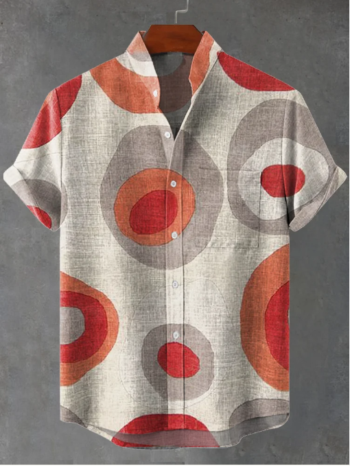 Atticus | Abstrakt Tæppe Kunst Print Casual Skjorte