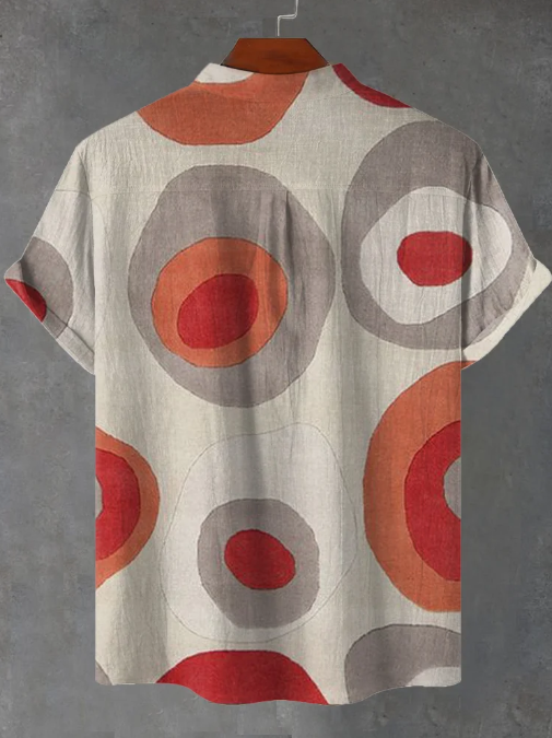 Atticus | Abstrakt Tæppe Kunst Print Casual Skjorte