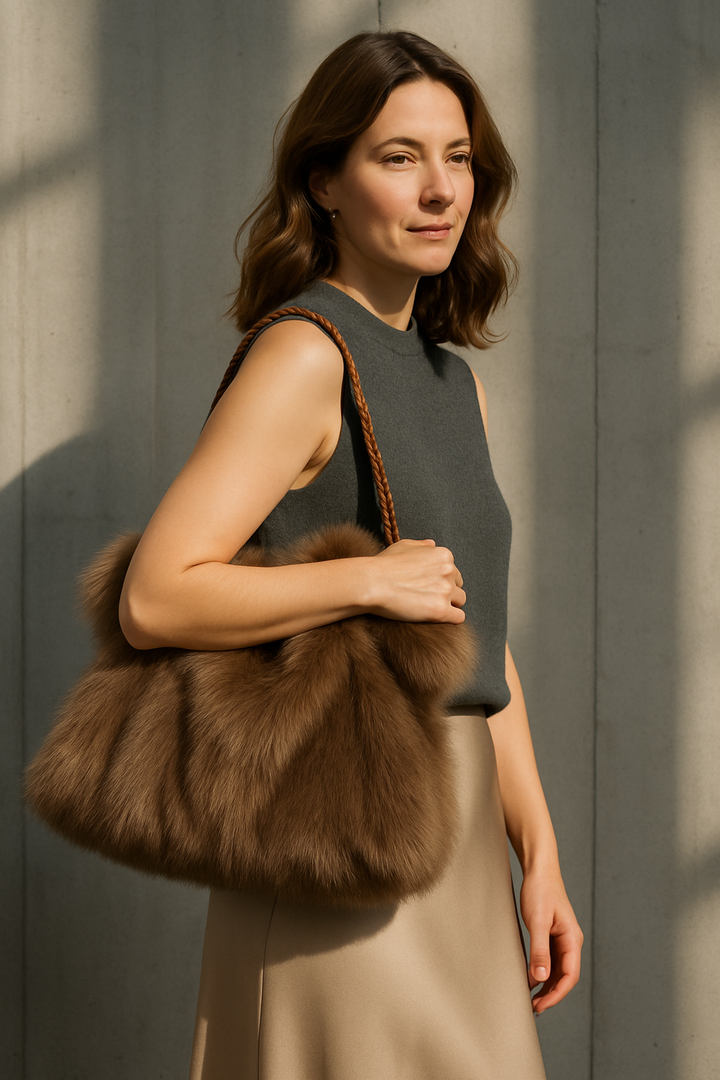 Léone | Elegant Skuldertaske i Blød Velvet