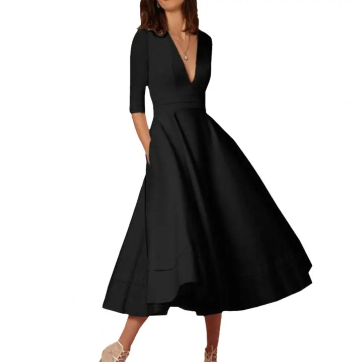Nira | Feminin Midi-Kjole med Raffineret Elegance