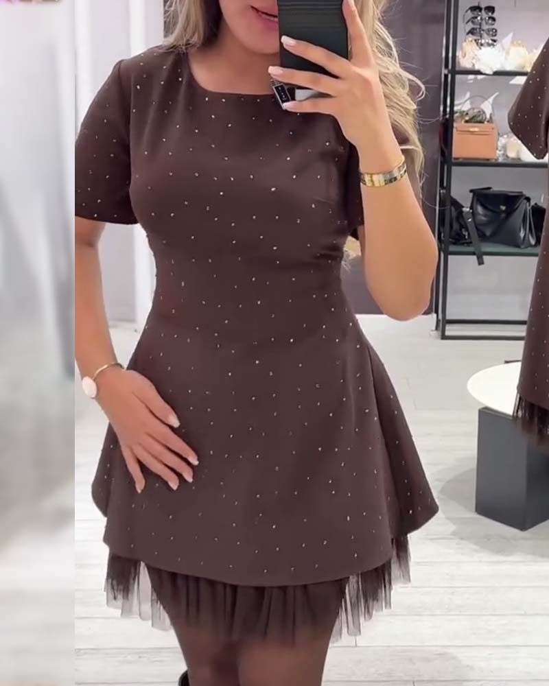 Liva | Kort Kjole med Tyl