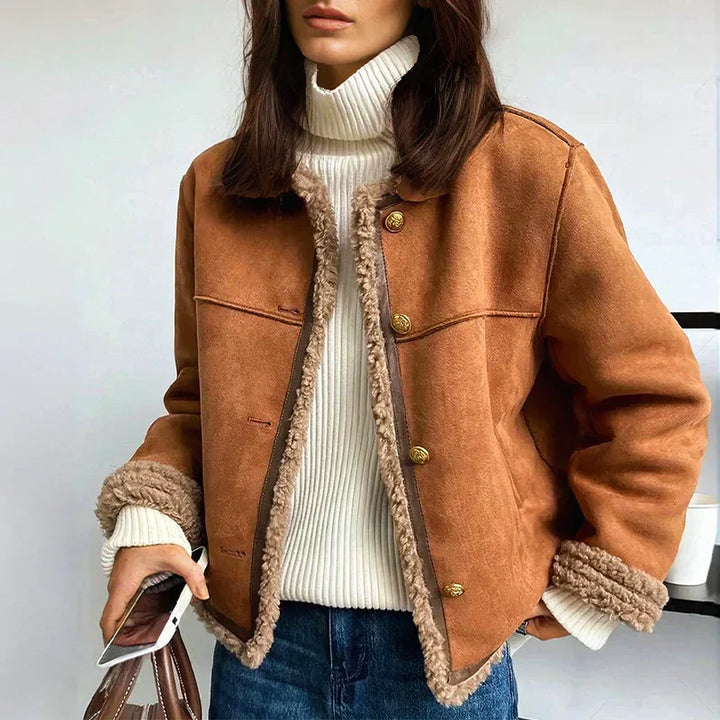 FREJA | LÆDERJAKKE VARM OG ELEGANT