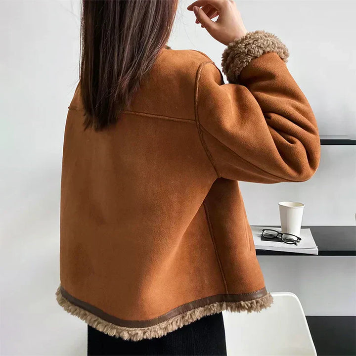 FREJA | LÆDERJAKKE VARM OG ELEGANT
