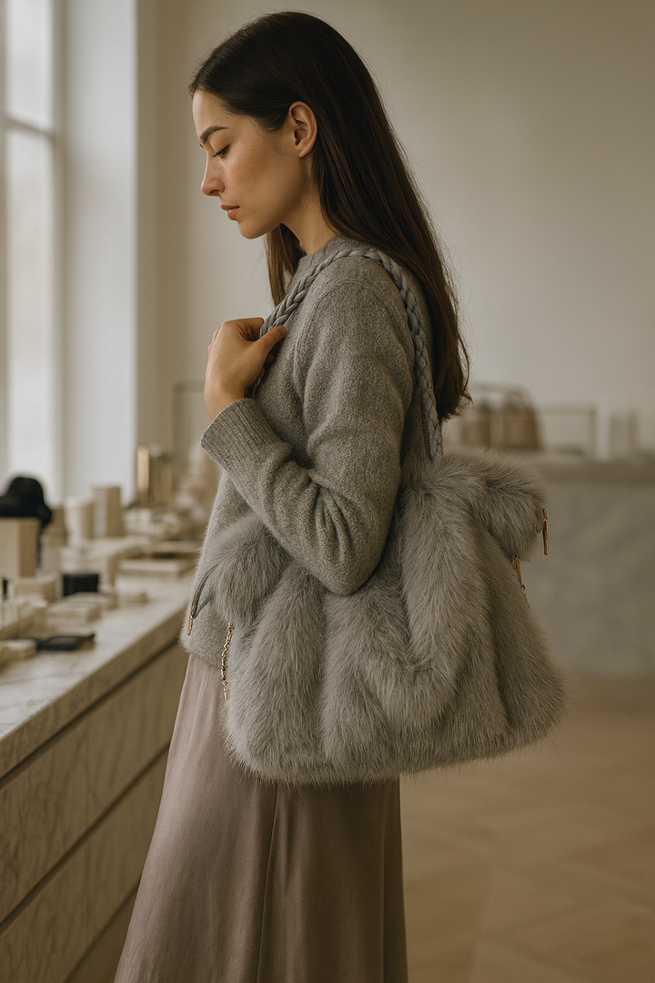 Léone | Elegant Skuldertaske i Blød Velvet