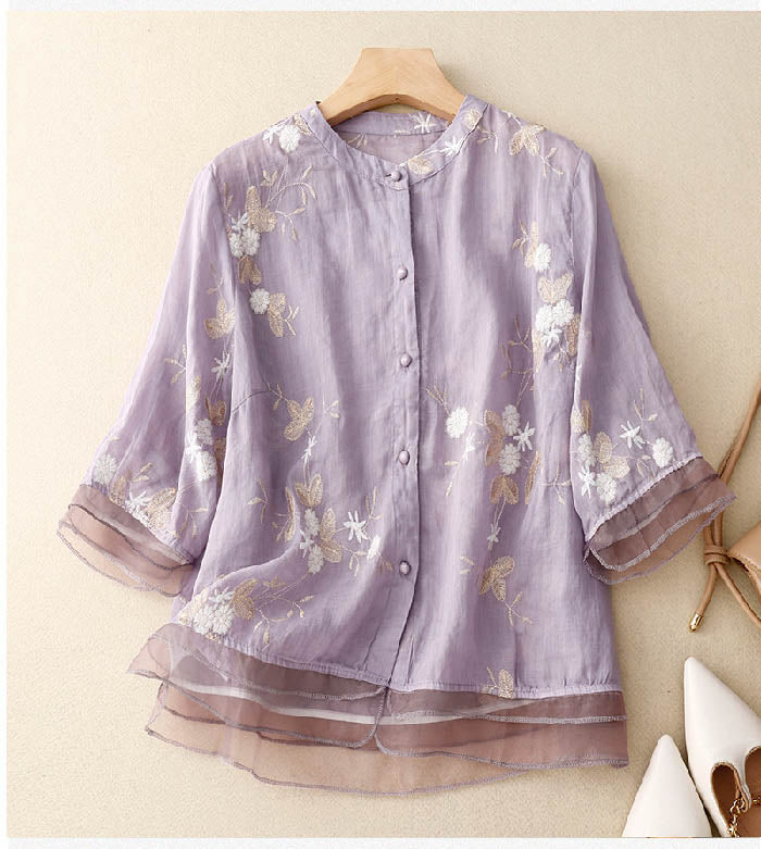 Sena | Embroidered Cotton Blouse