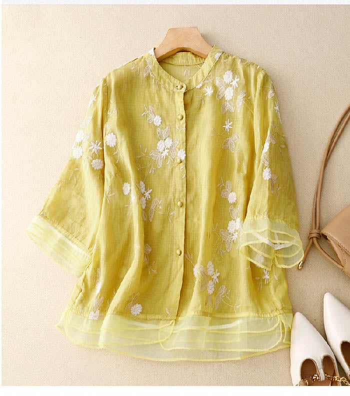 Sena | Embroidered Cotton Blouse