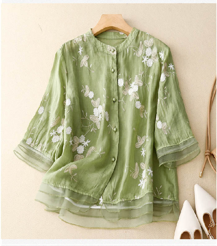 Sena | Embroidered Cotton Blouse